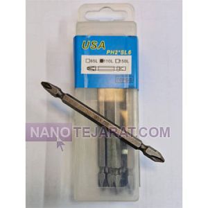 نوک پیچ گوشتی دو طرف چهارسو 10 سانتی Ph2 برند USA نوک پیچ گوشتی دو طرف چهارسو 10 سانتی Ph2 برند USA